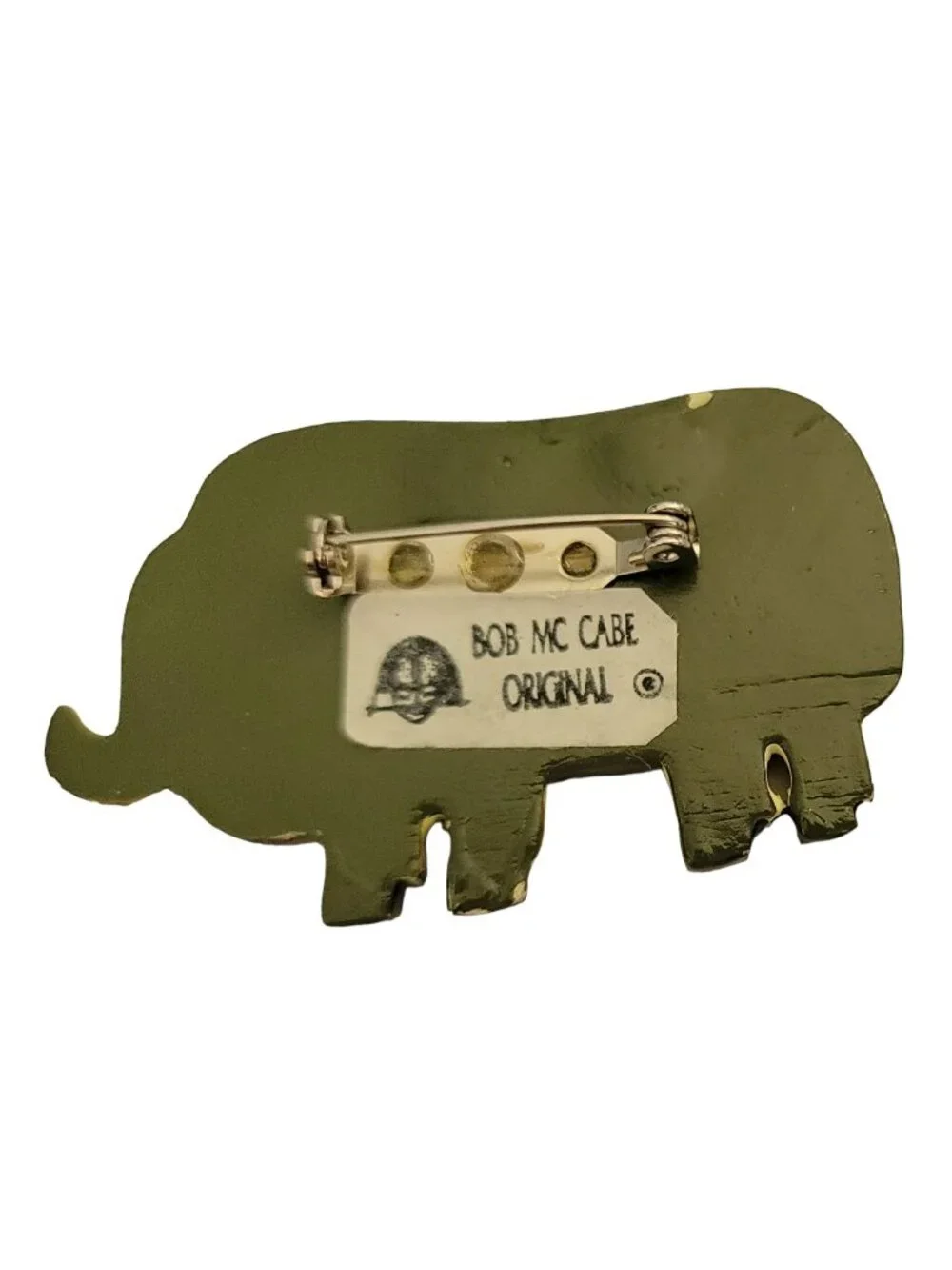BOB MC CABE ORIGINAL Enamel Buffalo Yak Figural Brooch, M899